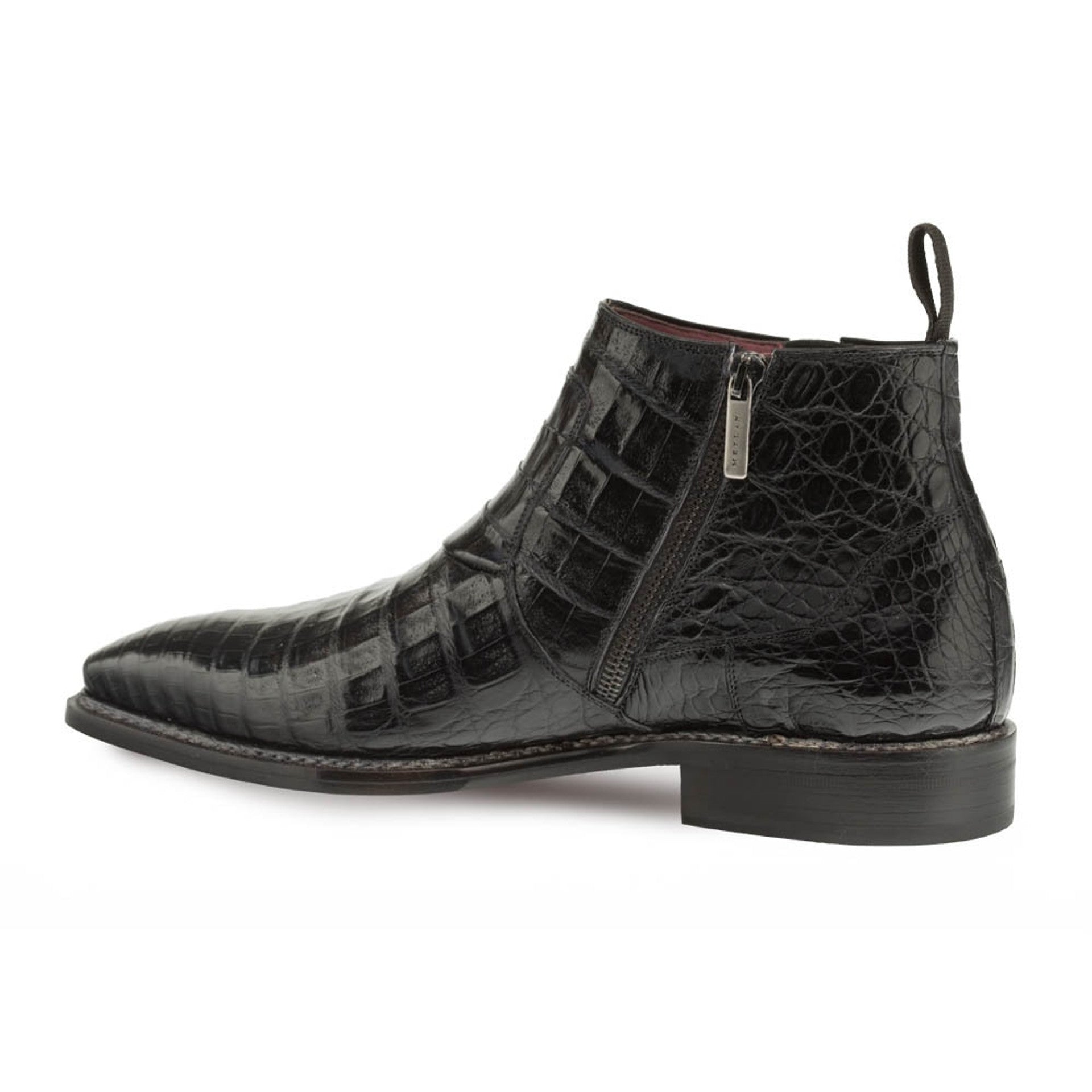 Blackmore Black Genuine Crocodile Plain Toe Mens Boot By Mezlan Made In Spain Brand - 8M