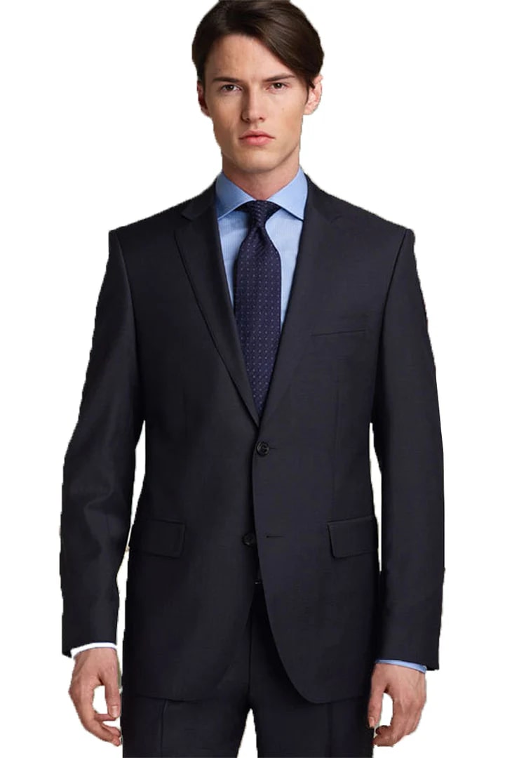 Cheap Priced Suit - Mens 2 Button Modern Fit 100% Wool Suit in black
