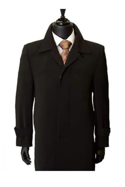 Ankle length overcoats for men Inch full length-Length Duster Dress Coat Priced Available In Big & Tall Sizes Coat Dark color black Dress Top Coat
