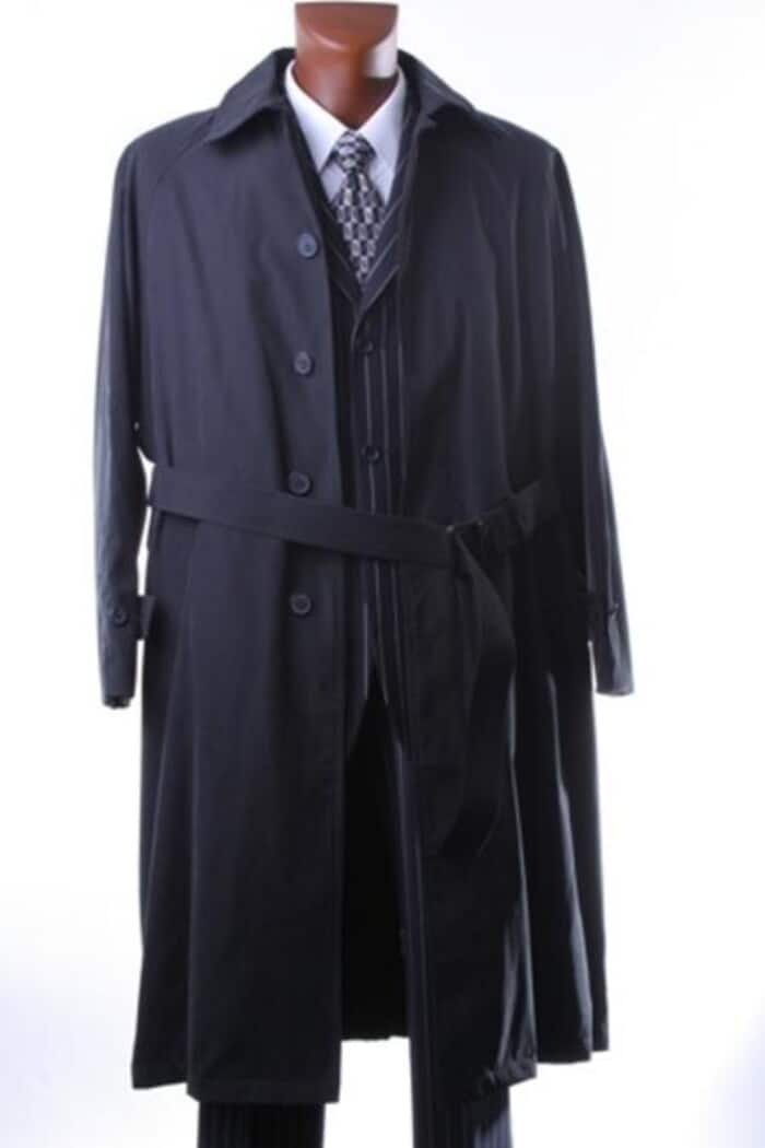 Dark color black Overcoat Ankle length All Year Round - Dress Coat Priced Available In Big & Tall Sizes - Coat Size 38