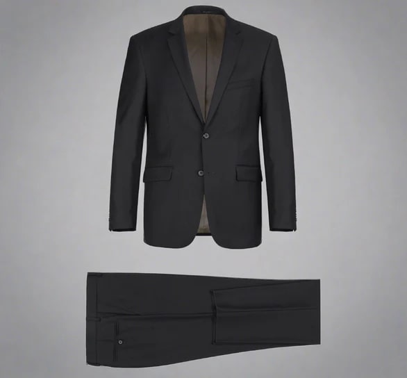 Renoir Suits - Renoir Fashion Verno Moretti Men's  Solid Pattern Slim Fit Suit In Dark Grey main image 0