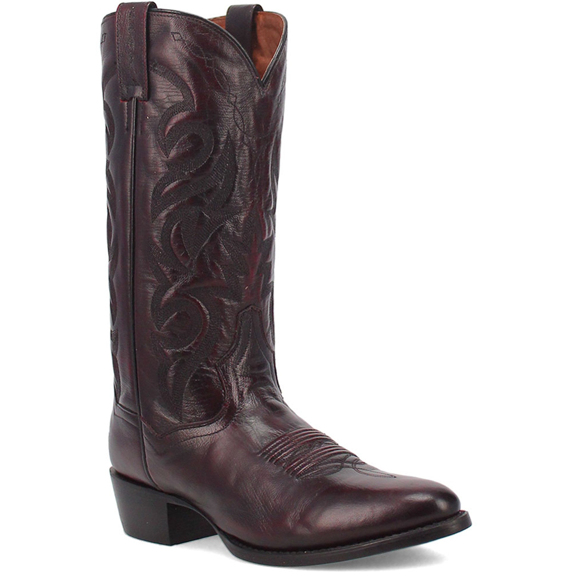 Dan Post Men’s Milwaukee 13 Round Toe Cherry Black Cowboy Boot - 6.5D
