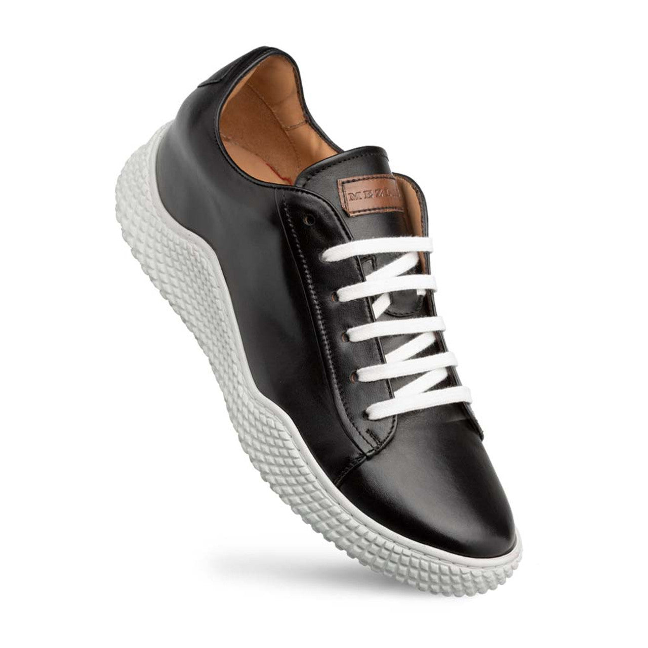 Sneakers Spanish Leather Shoes Brands Men's Black Leather