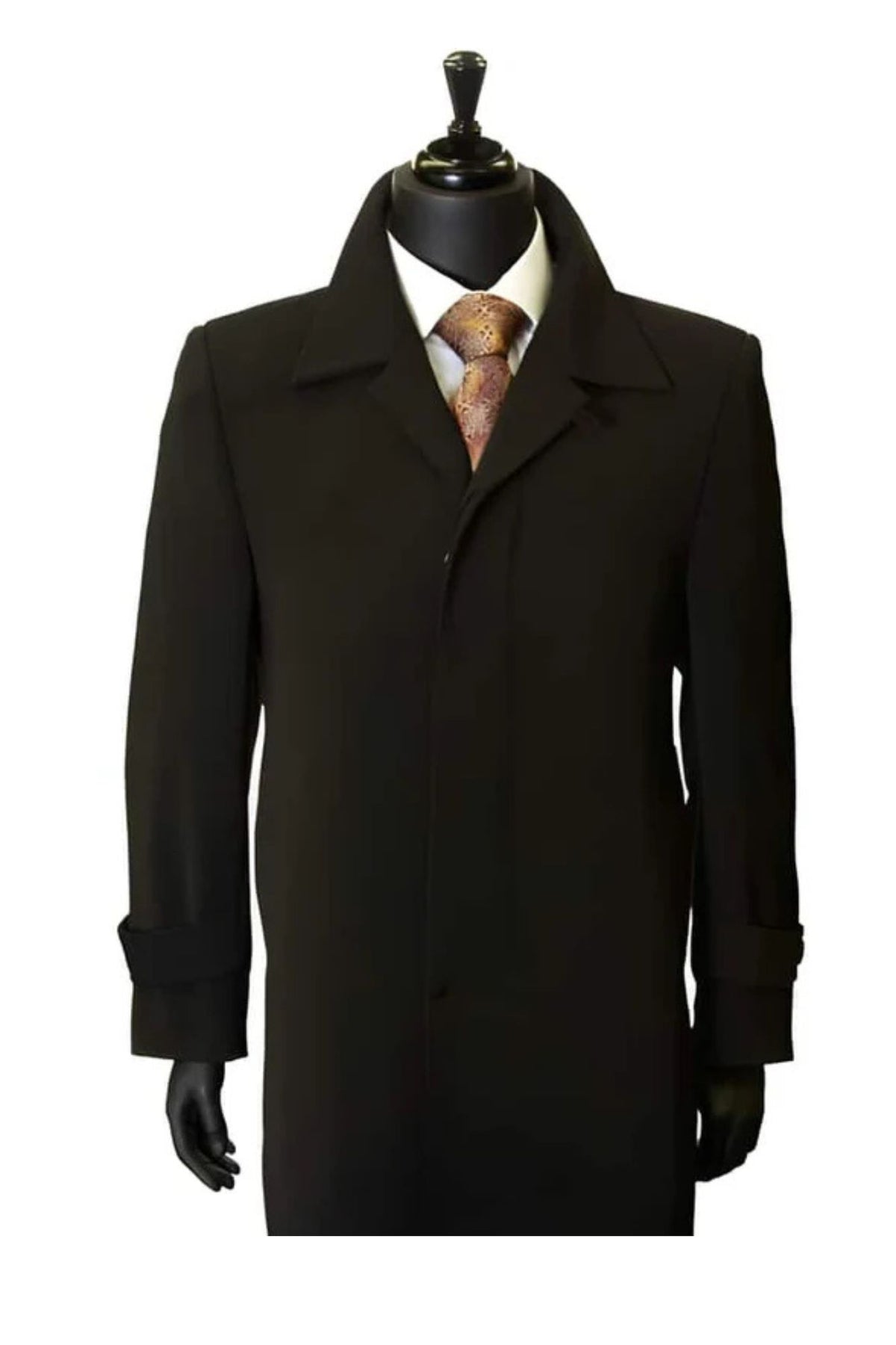 All Weather Microfiber Gaberdine Dress Coat Priced Available In Big & Tall Sizes Trendy Classic Big And Tall Trench Coat Dark color black