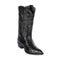 Los Altos Men's Black Genuine Full Quill Ostrich Boots