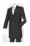 Dark color black Overcoat Ankle length Fully Lined Blend men's Car Coat - Mid length Wool Coat