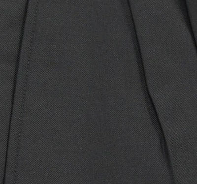 Washable Wool Blend Pleated Black Pants