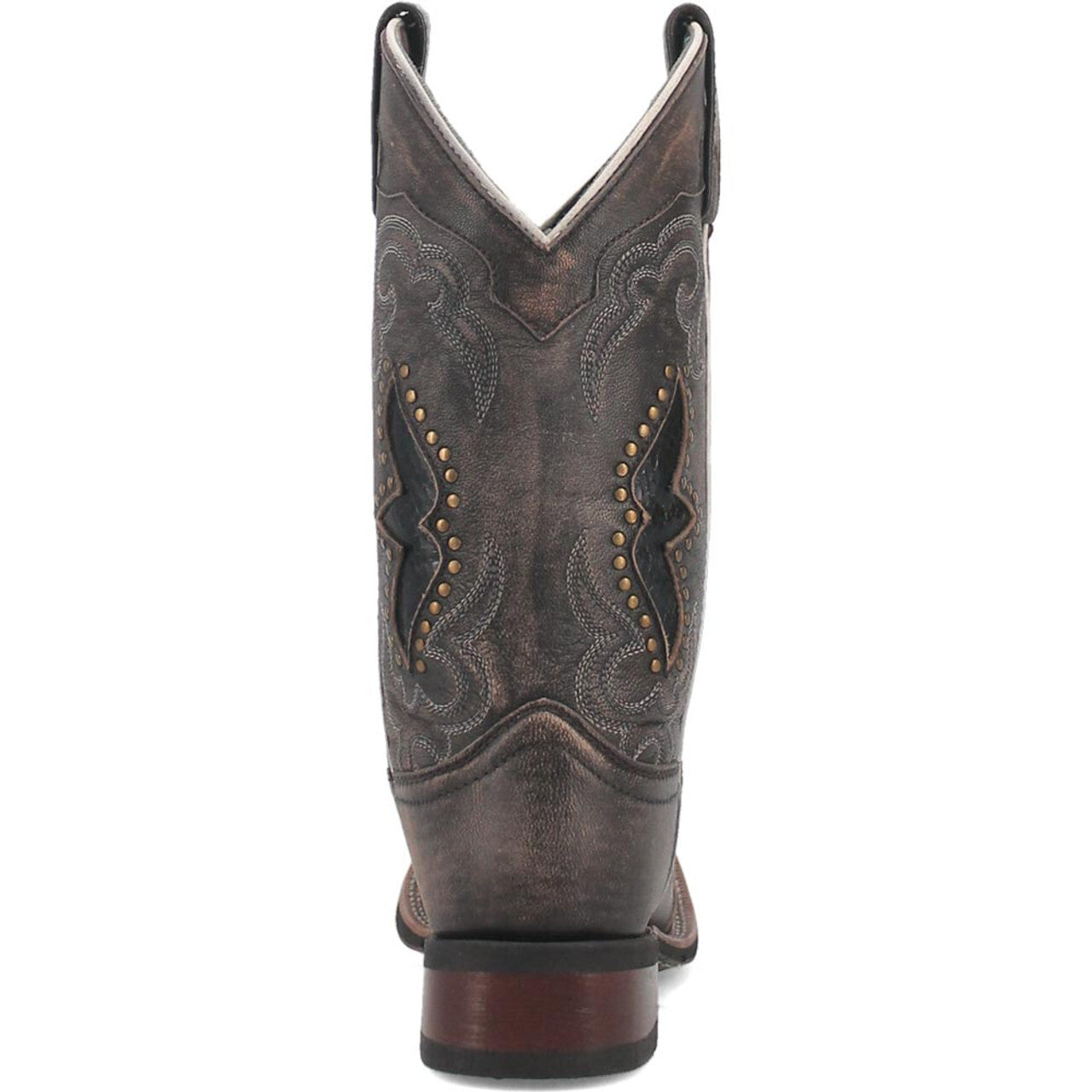 Laredo Spellbound Black Tan Broad Square Toe Women Boots - 6M
