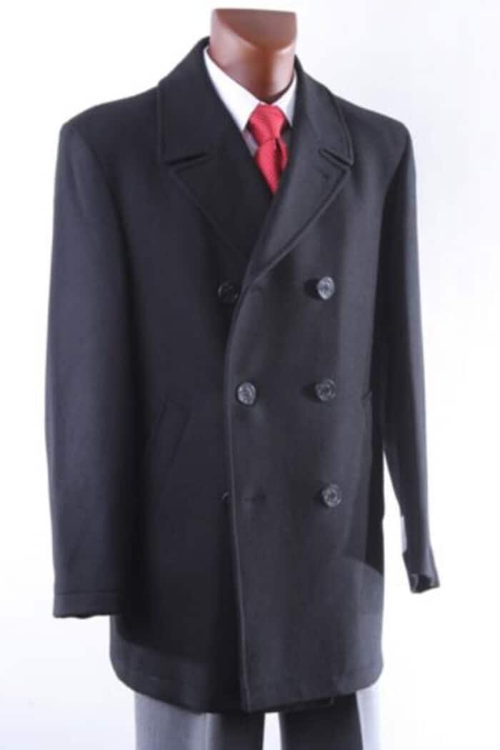 Double Breasted Luxury fabric Designer men's Wool Peacoat Sale - Coat Size 38