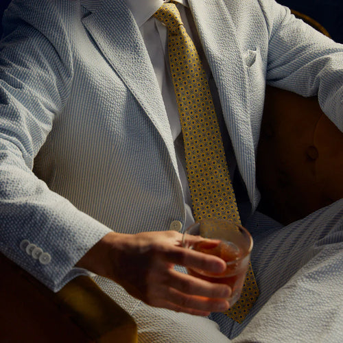Seersucker Blazer - "Blue Ice" Seersucker Sport Coat Blue Ice Seersucker Stretch Sport Coat