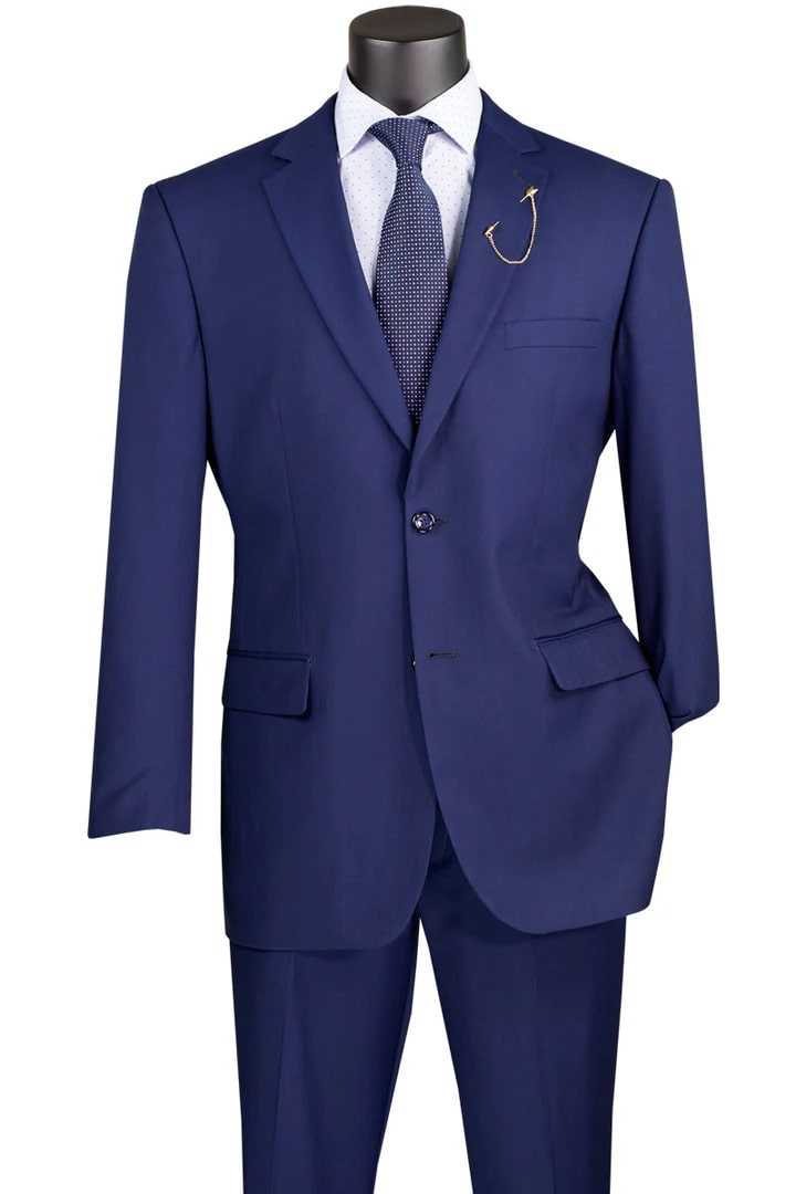 Cheap Suit - Mens Modern Fit 2 Button Blue Suit - 38 Short Jacket+32 Waist Adjustable 28to34)(Height: 5 4 to5 7 )(Neck 15-16.5)S-M)