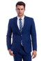 Cheap Priced Suit-  Men's Two Button Hybrid Fit Basic Business Blue Suit