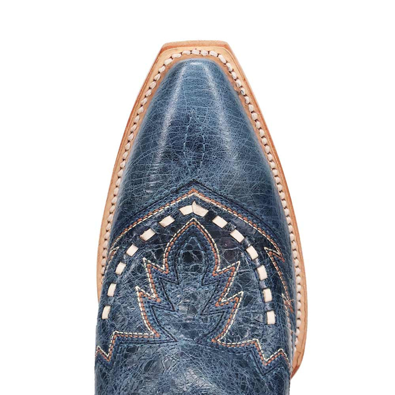 Dan Post Womens Rema Blue Snip Toe Leather Western Boots - 6.5M