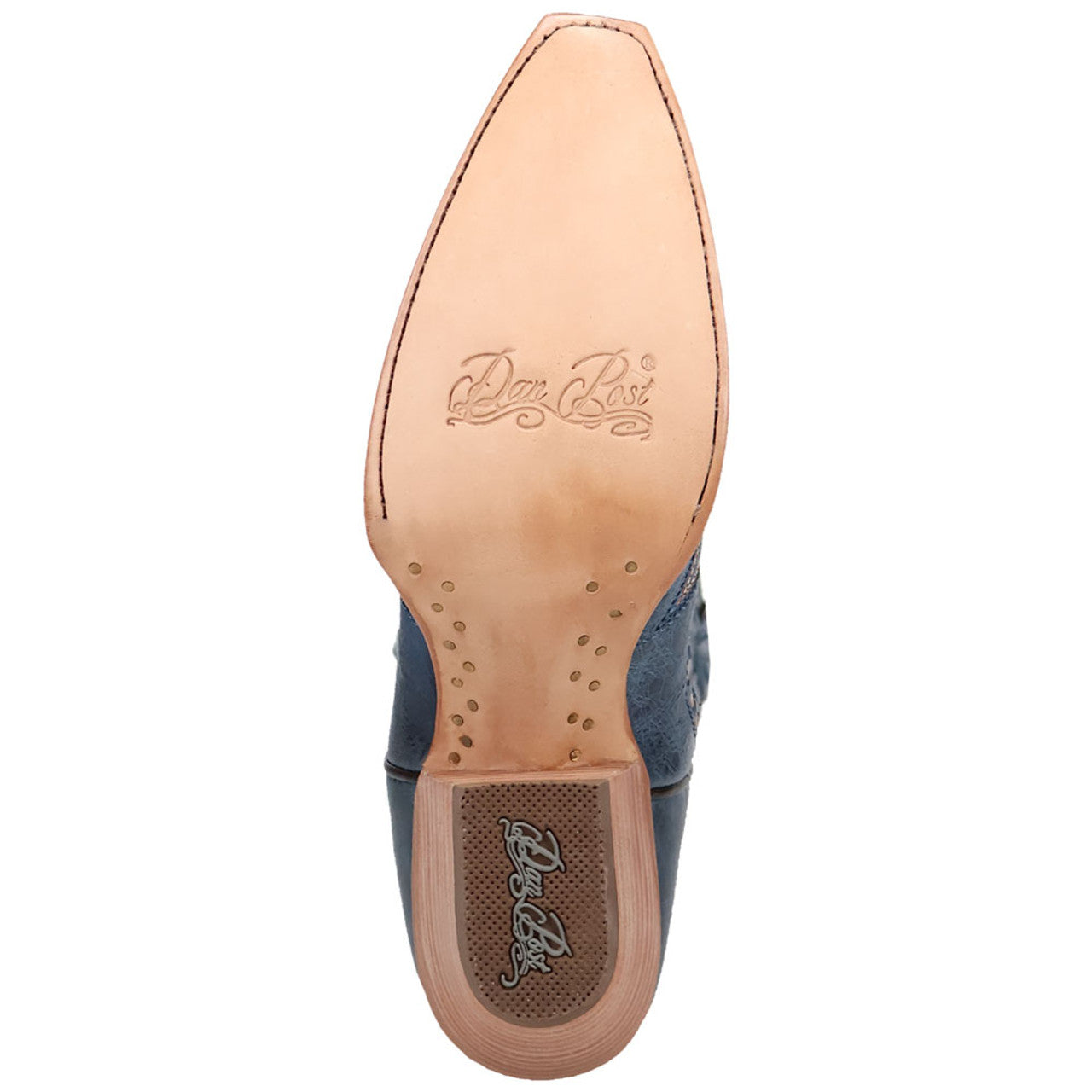 Dan Post Womens Rema Blue Snip Toe Leather Western Boots - 6.5M