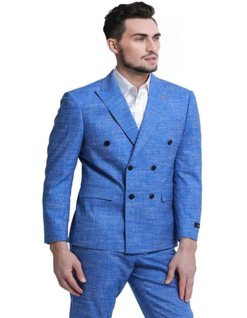 Missionary Mormon Quality Suit - Business Six Button Style in Color Blue