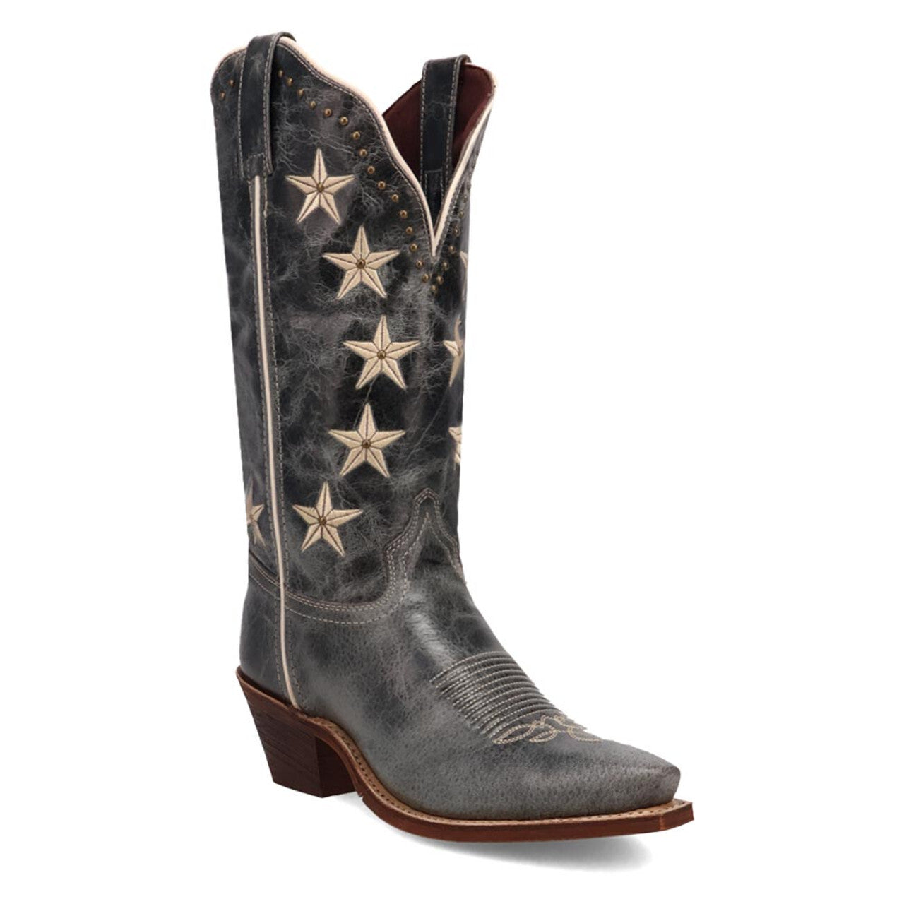 Laredo Serenade Blue Leather Women Boots - 7M