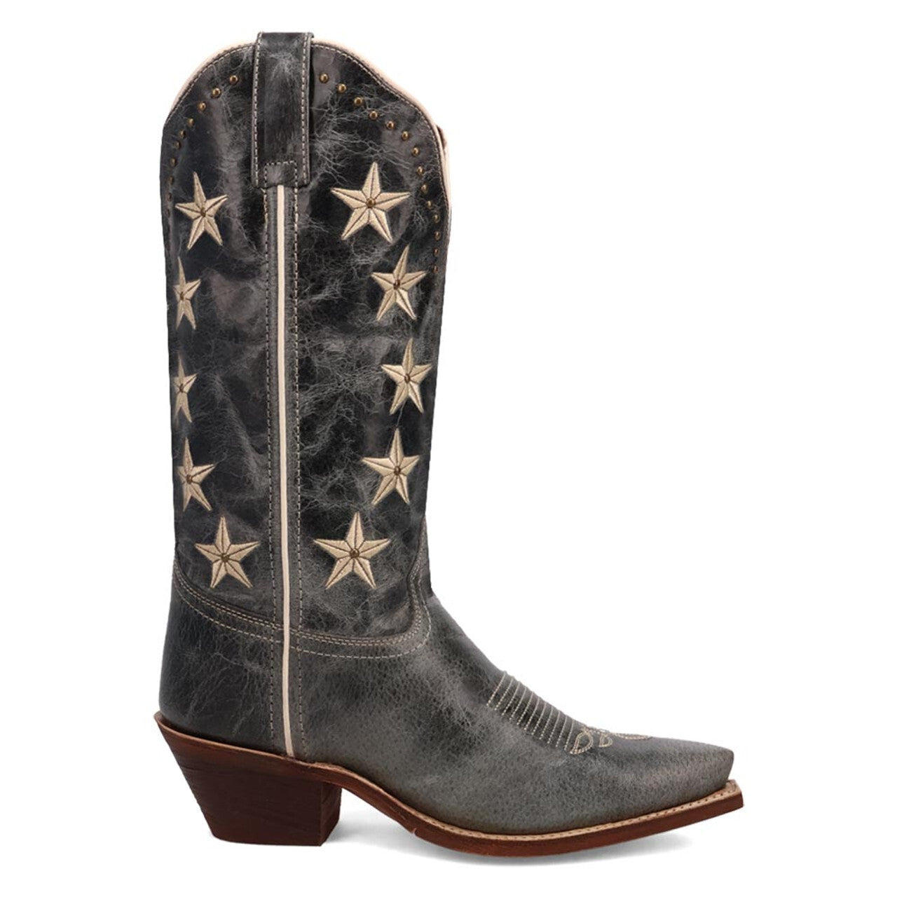 Laredo Serenade Blue Leather Women Boots - 7M