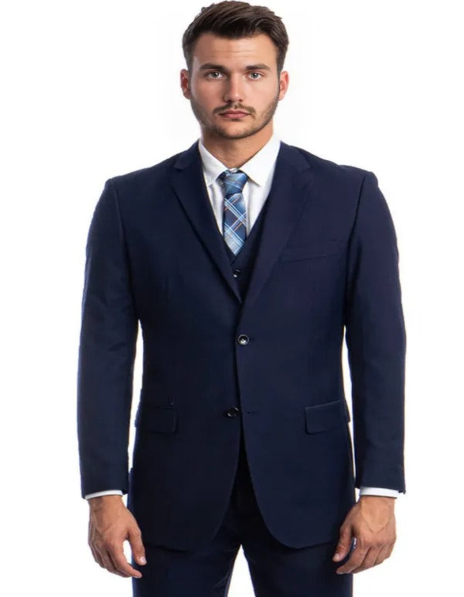 Missionary Mormon Quality Suit - - Business Notch Lapel Style in Color Blue