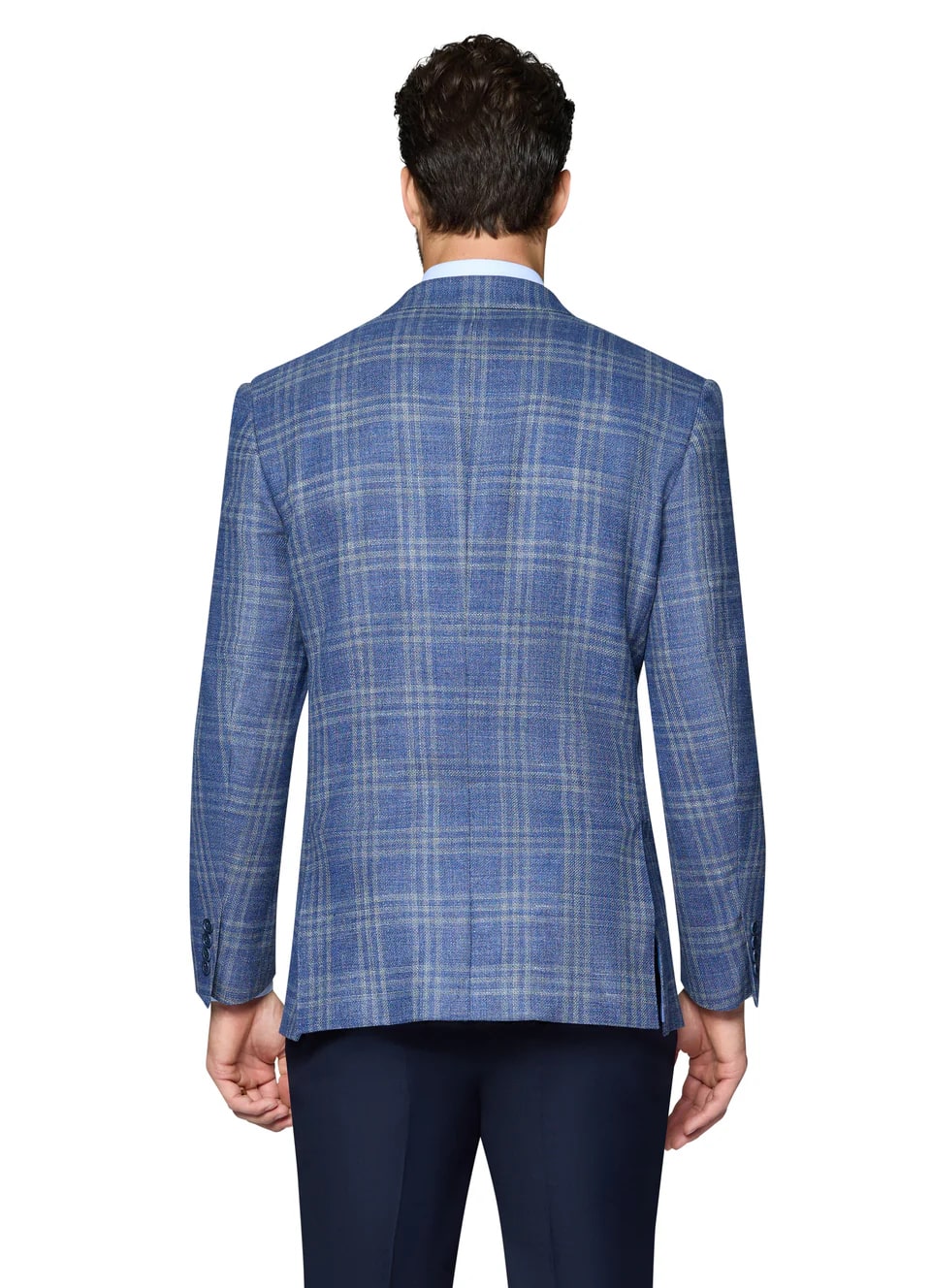 Blue Wool Modern Fit Side Vents Sport Coat - 62 Regular