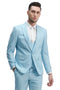 Cheap priced Suit  - Men's Slim Fit One Button Peak Lapel Low Cut Double Breasted Vest Wedding Blue Suit