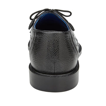 Men's Belvedere Bolero Ostrich Moc Toe Dress Shoe in Black - 9-M
