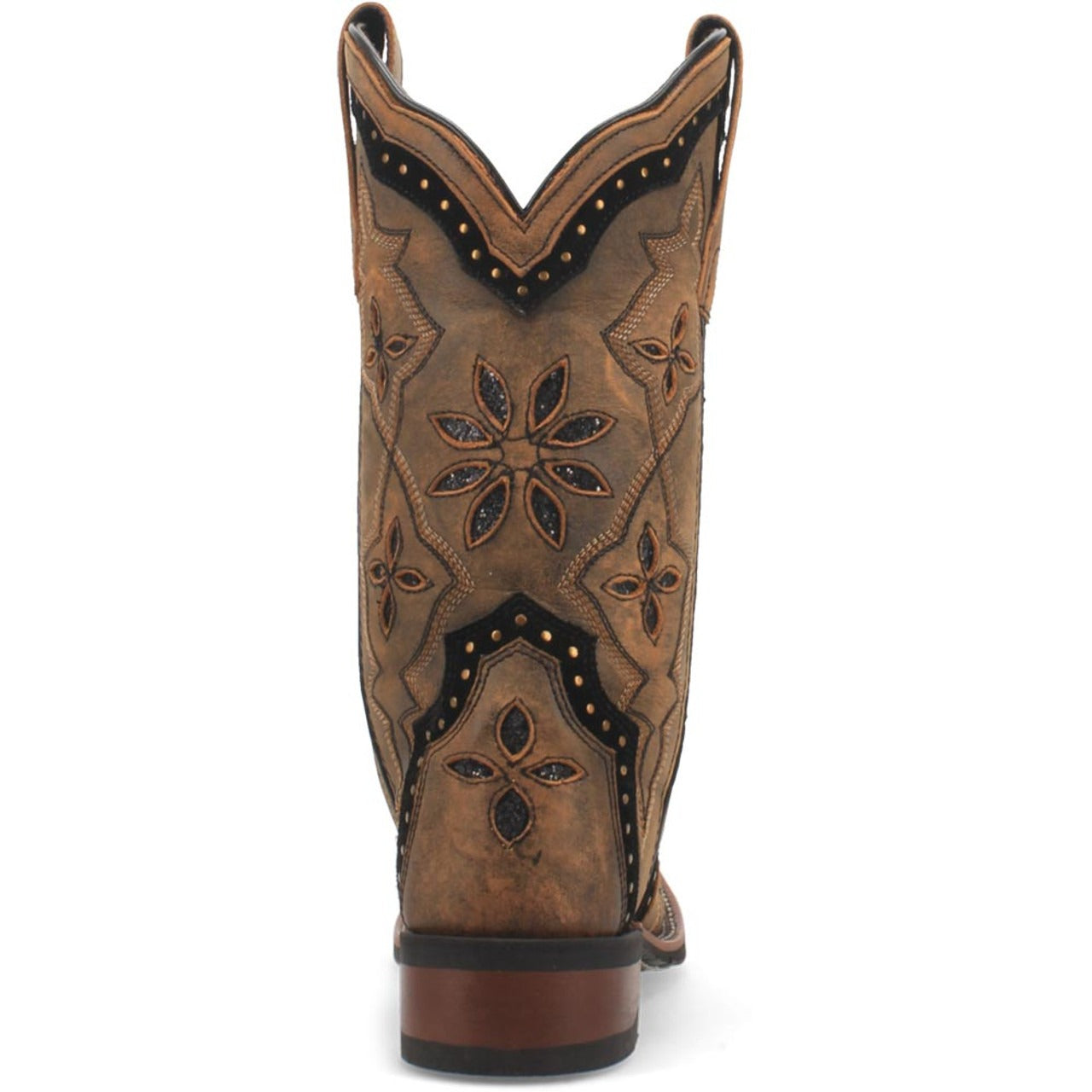 Laredo Bouquet Honey Leather Square Toe Women Boots - 6M