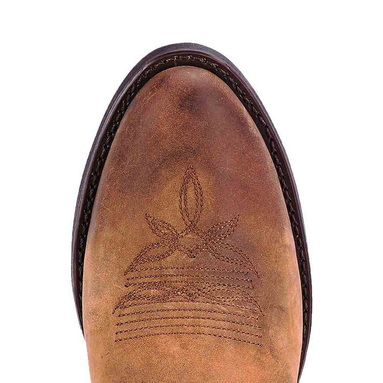 Bridget Tan Distressed Leather Boots by Laredo - 6M