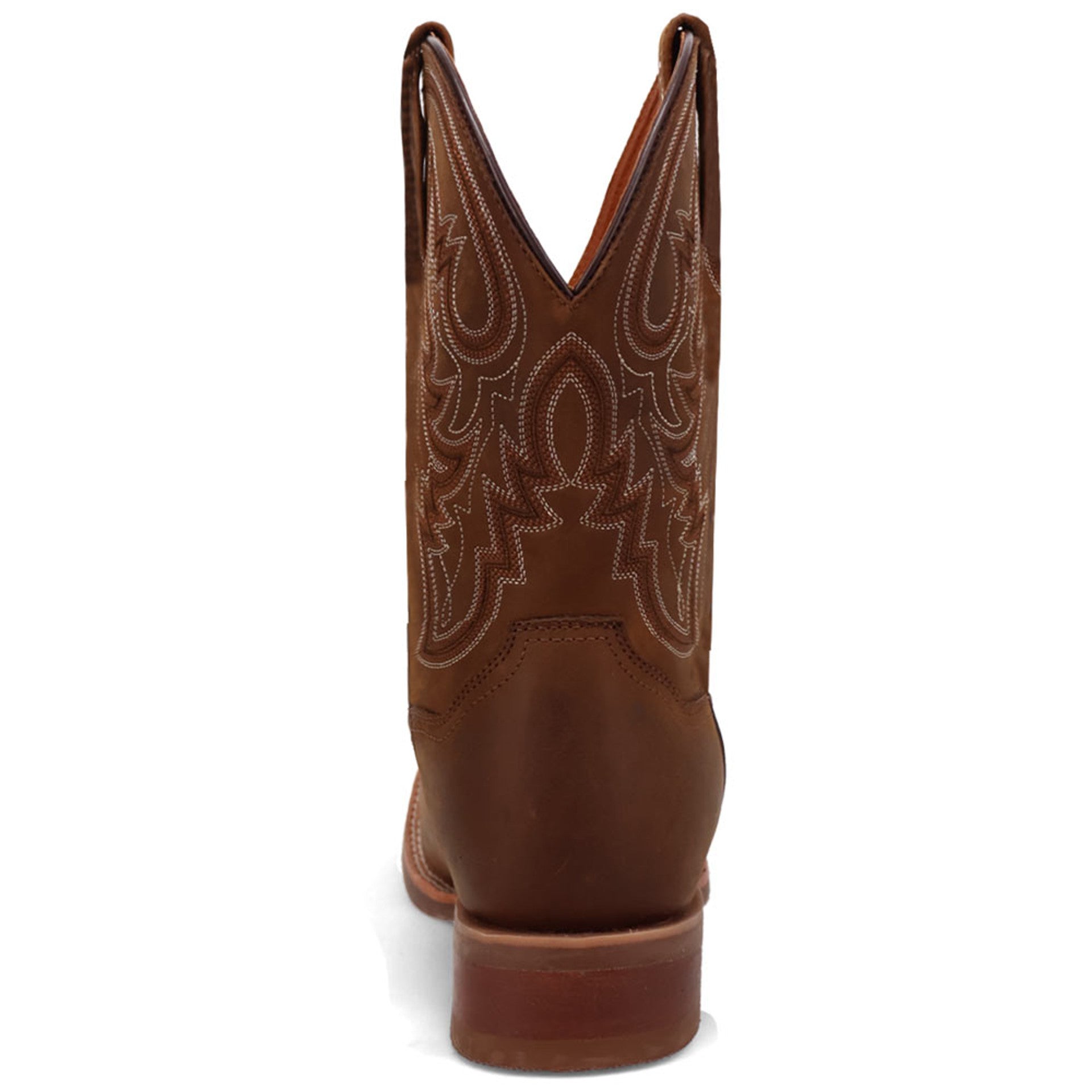 Dan Post Men's Brigston Brown Leather Broad Square Toe Western Boots - 7D