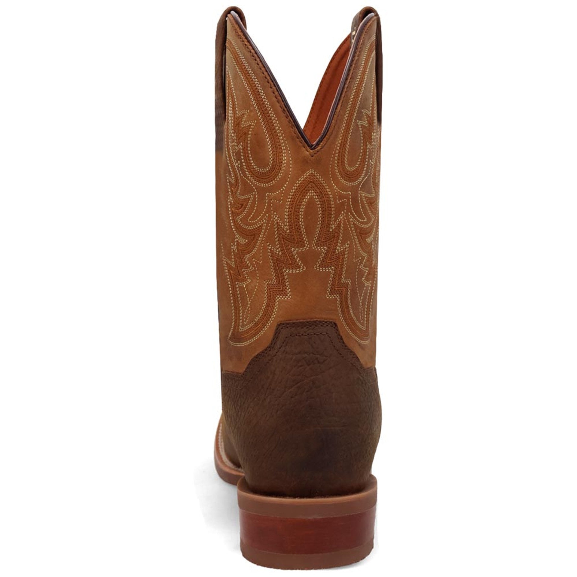 Dan Post Men's Bridgestone Chocolate & Tan Square Toe Western Boots - 7D