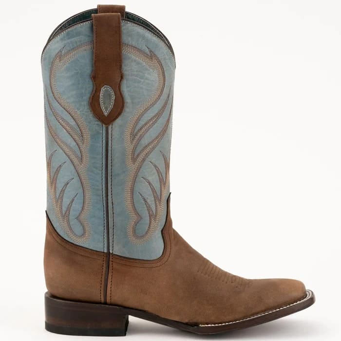 Ferinni Boot - Mens Dress Cowboy Boot - Ferrini Men's Hunter Square Toe Boots Handcrafted - Brown - 13D
