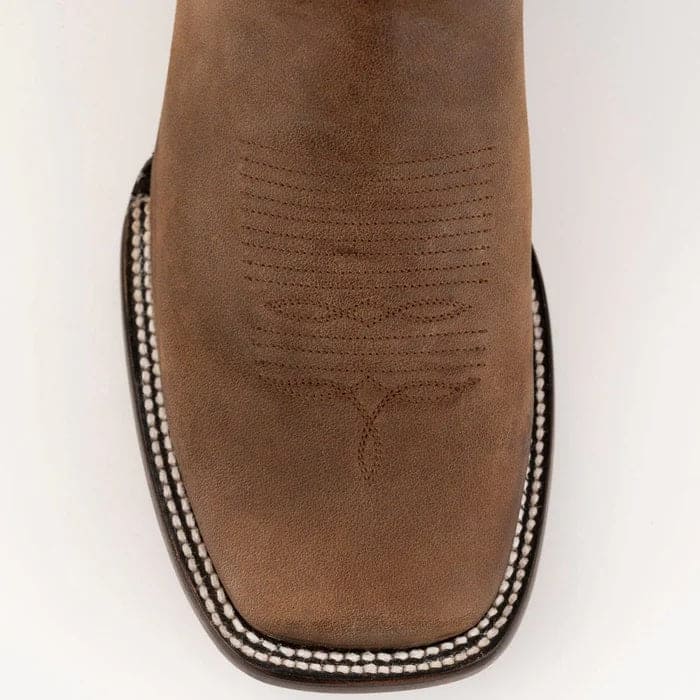 Ferinni Boot - Mens Dress Cowboy Boot - Ferrini Men's Hunter Square Toe Boots Handcrafted - Brown - 13D