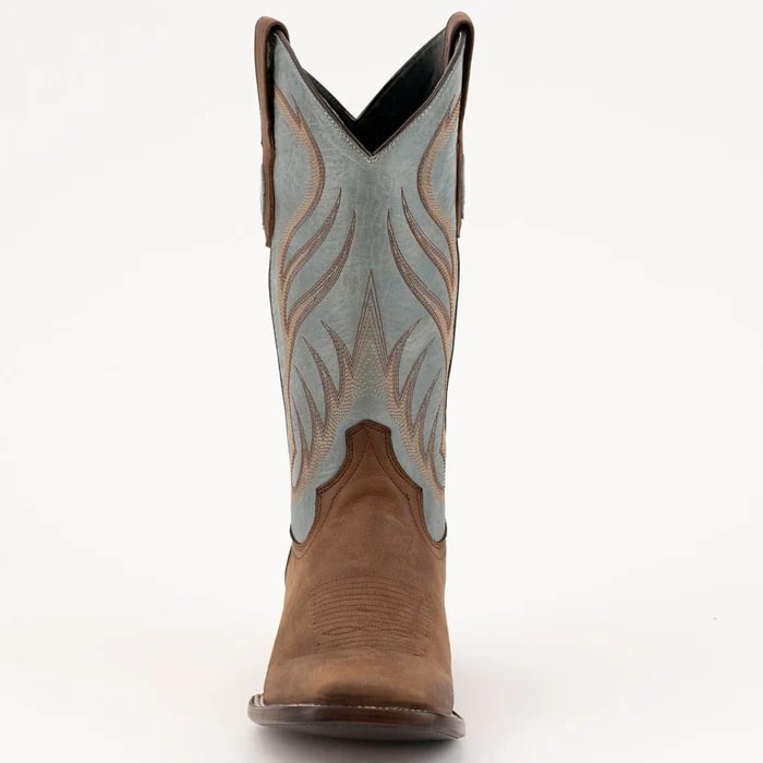Ferinni Boot - Mens Dress Cowboy Boot - Ferrini Men's Hunter Square Toe Boots Handcrafted - Brown - 13D