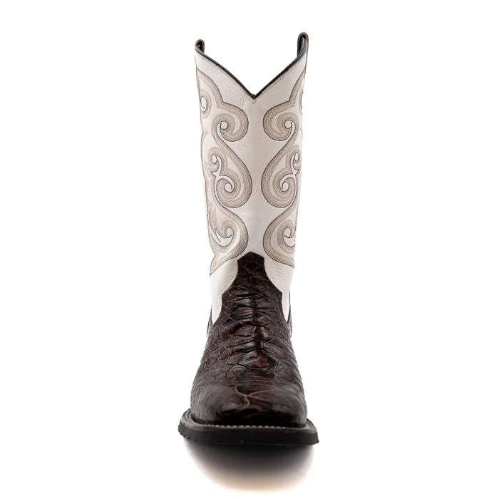 Ferinni Boot - Mens Dress Cowboy Boot - Men's Ferrini Kai Sea Turtle Print Boots Handcrafted Brown in Brown - 8D