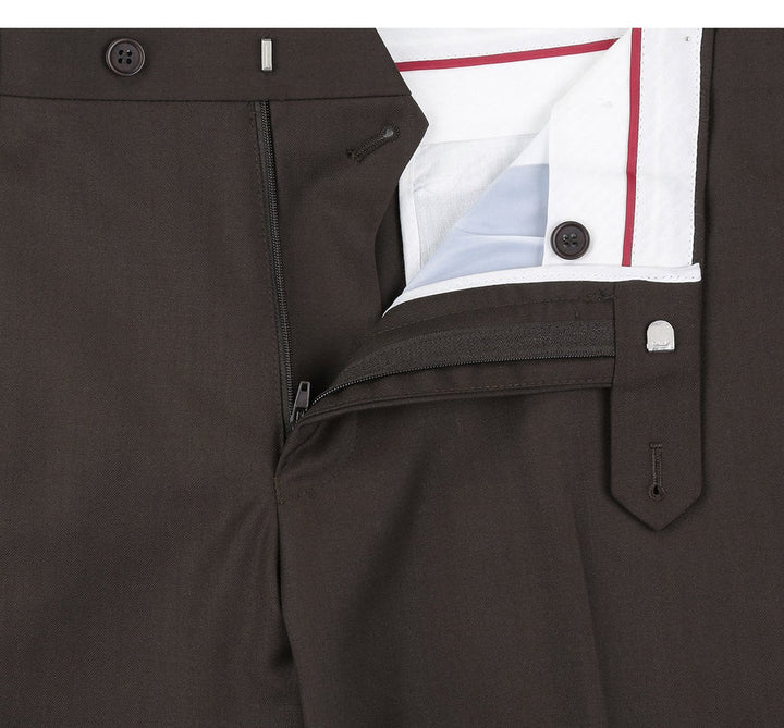 Cheap Priced Suit - Mens Basic Two Button Classic Fit Brown Suit - 38 Short Jacket+32 Waist Adjustable 28to34)(Height: 5 4 to5 7 )(Neck 15-16.5)S-M)