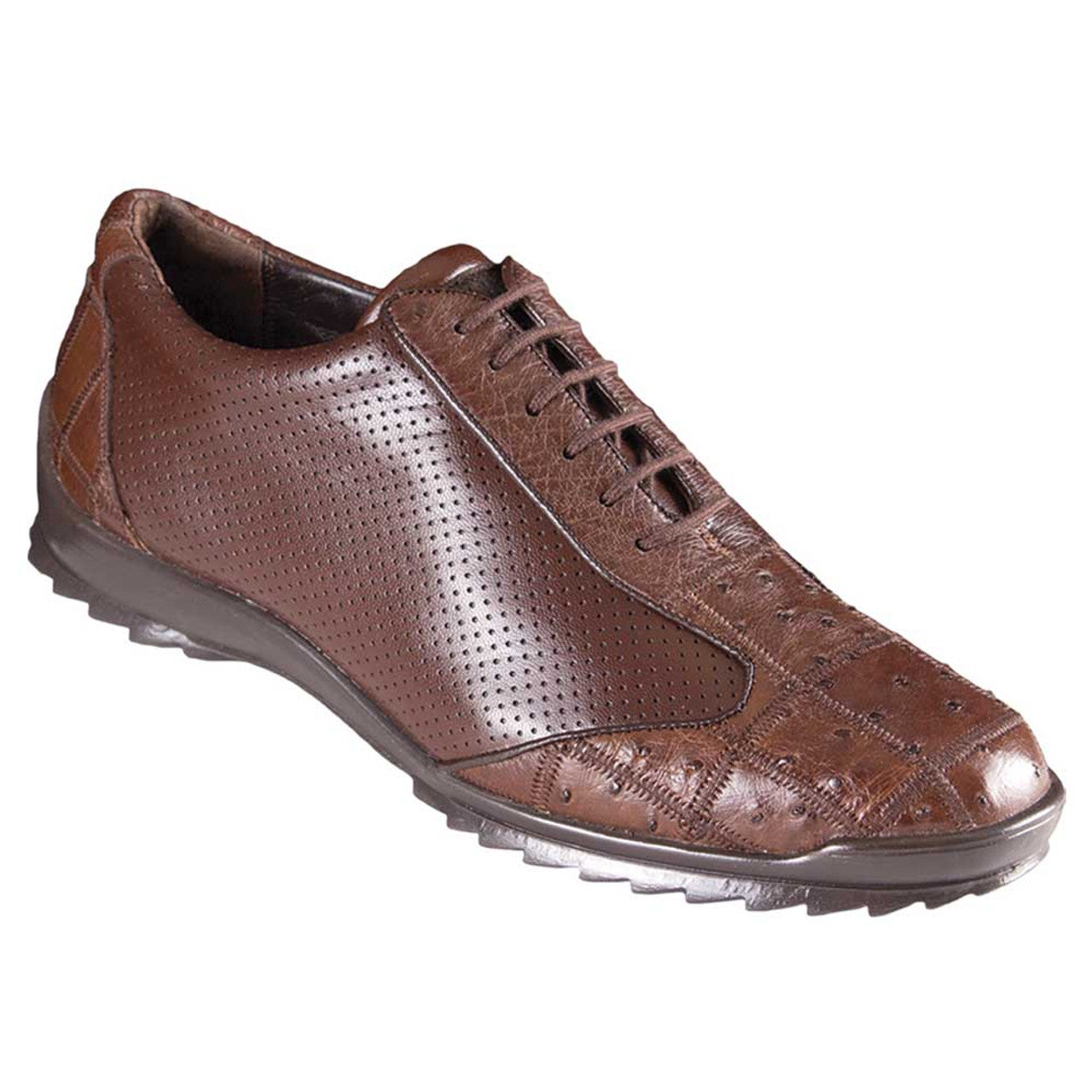 Los Altos Brown Ostrich Patch Casual Shoes - 8