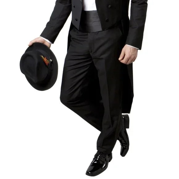 Bryan Michaels Tail Tuxedo, Black - 38 Short Jacket+32 Waist Adjustable 28to34)(Height: 5 4 to5 7 )(Neck 15-16.5)S-M)