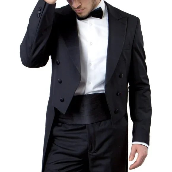 Bryan Michaels Tail Tuxedo, Black - 38 Short Jacket+32 Waist Adjustable 28to34)(Height: 5 4 to5 7 )(Neck 15-16.5)S-M)