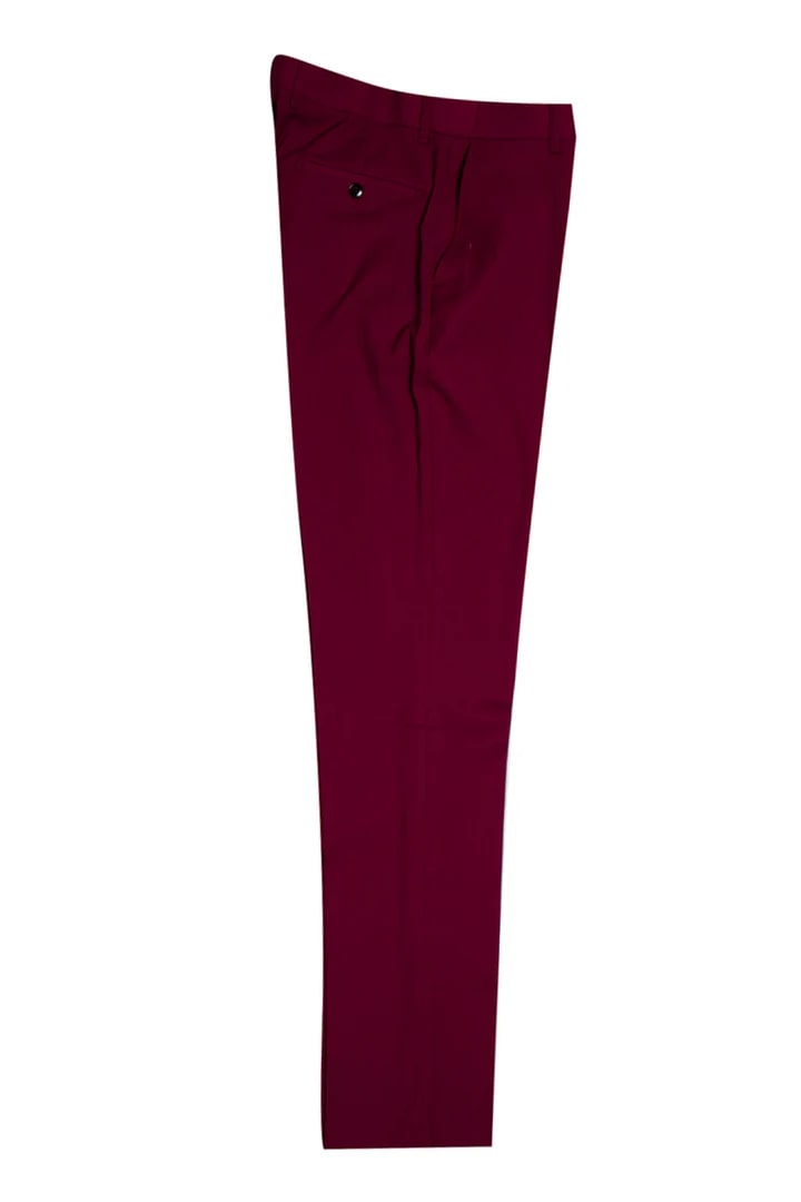 Cheap priced Suit - Men's Vested One Button Peak Lapel Stacy Adams Burgundy Suit - 38 Short Jacket+32 Waist Adjustable 28to34)(Height: 5 4 to5 7 )(Neck 15-16.5)S-M)