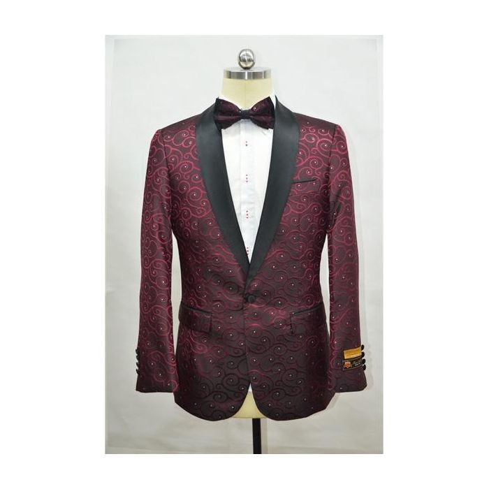 Burgundy Maroon And Black Two Toned - Coat Size 38