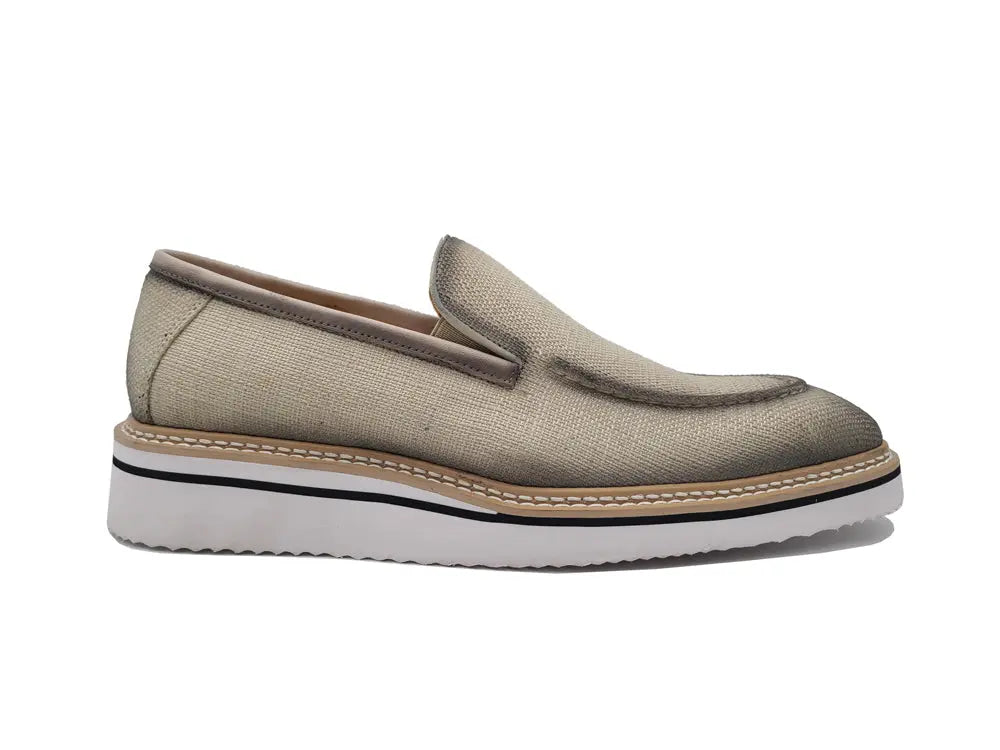 Burninshed Linen Loafer - 7.5