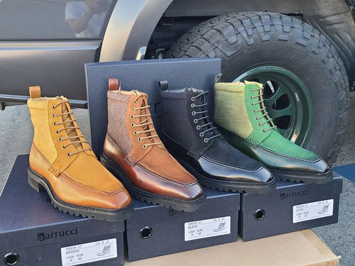 Carrucci Lace-up Boot with Side Zipper