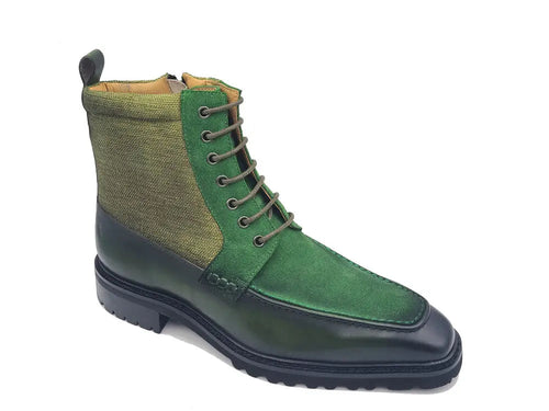 Carrucci Lace-up Boot with Side Zipper