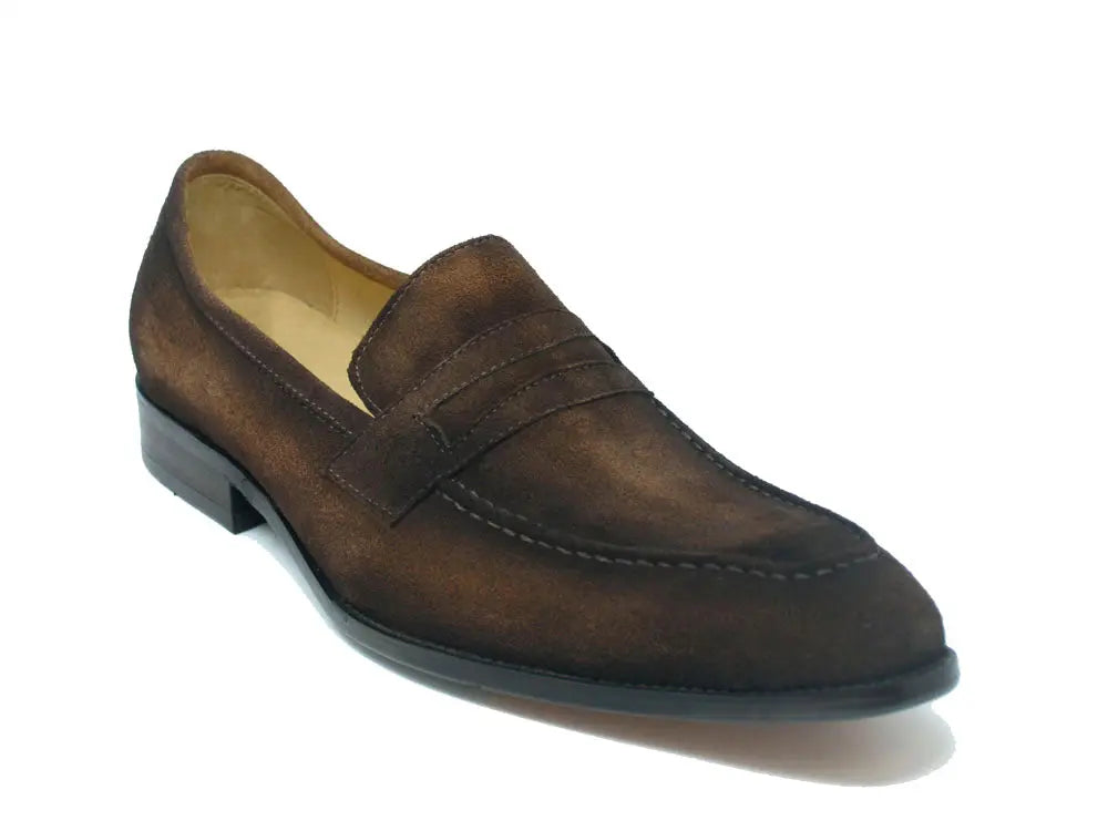Burnished Suede Penny Loafer - 7.5