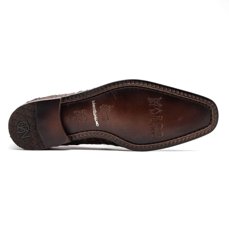Marco Di Milano Trento Men's Shoes Genuine Caiman Crocodile Slip-on Loafers - 8