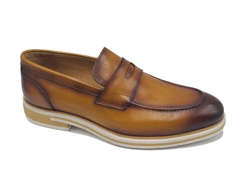 Carrucci Calfskin Penny Loafer