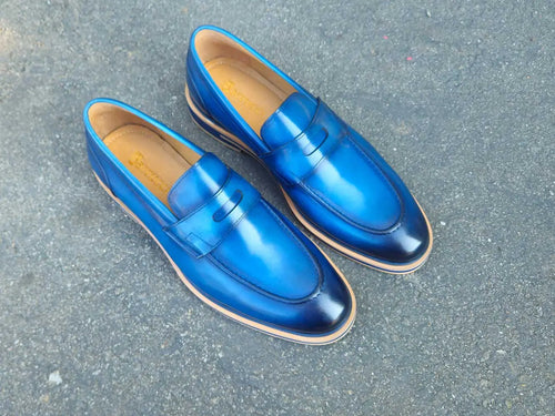 Carrucci Calfskin Penny Loafer