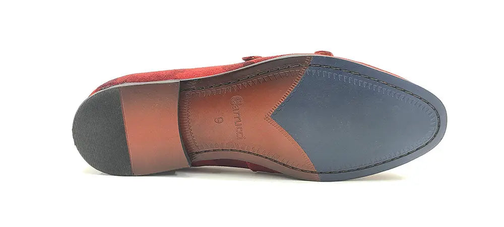 Camo Suede Double Monk Straps Slip-on - 9