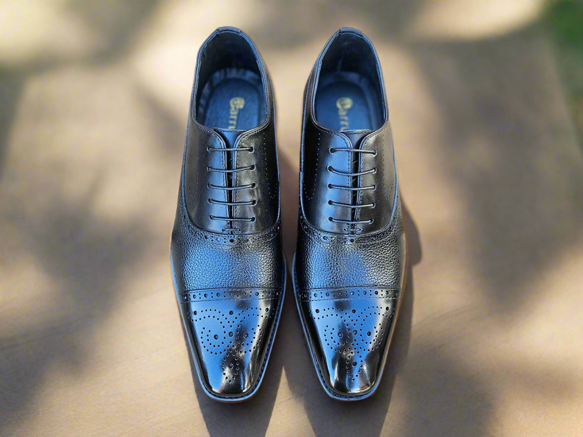 Cap Toe Oxford Leather Sole - 9.5