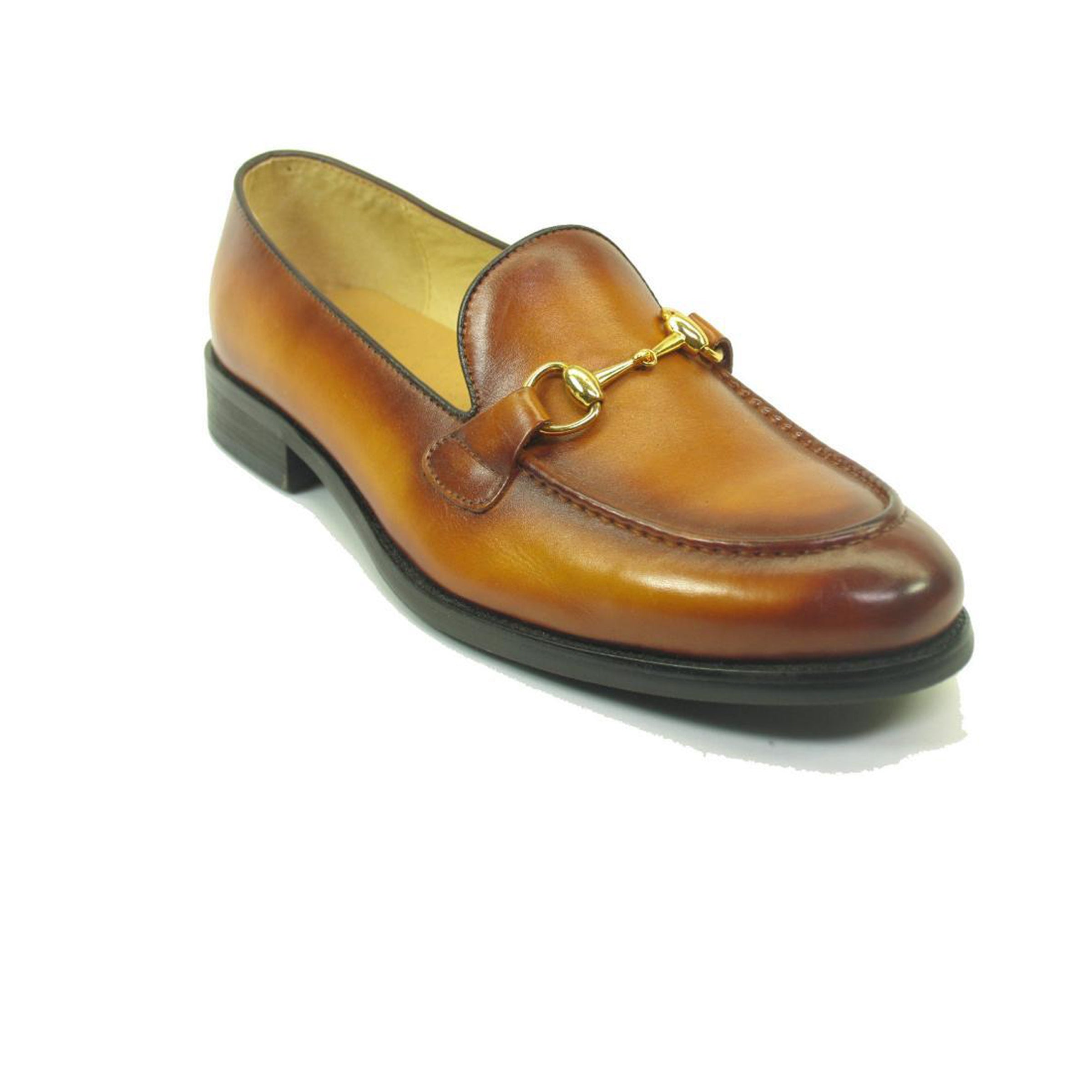 Mens Carrucci Timeless Buckle Loafer in Cognac - 7.5