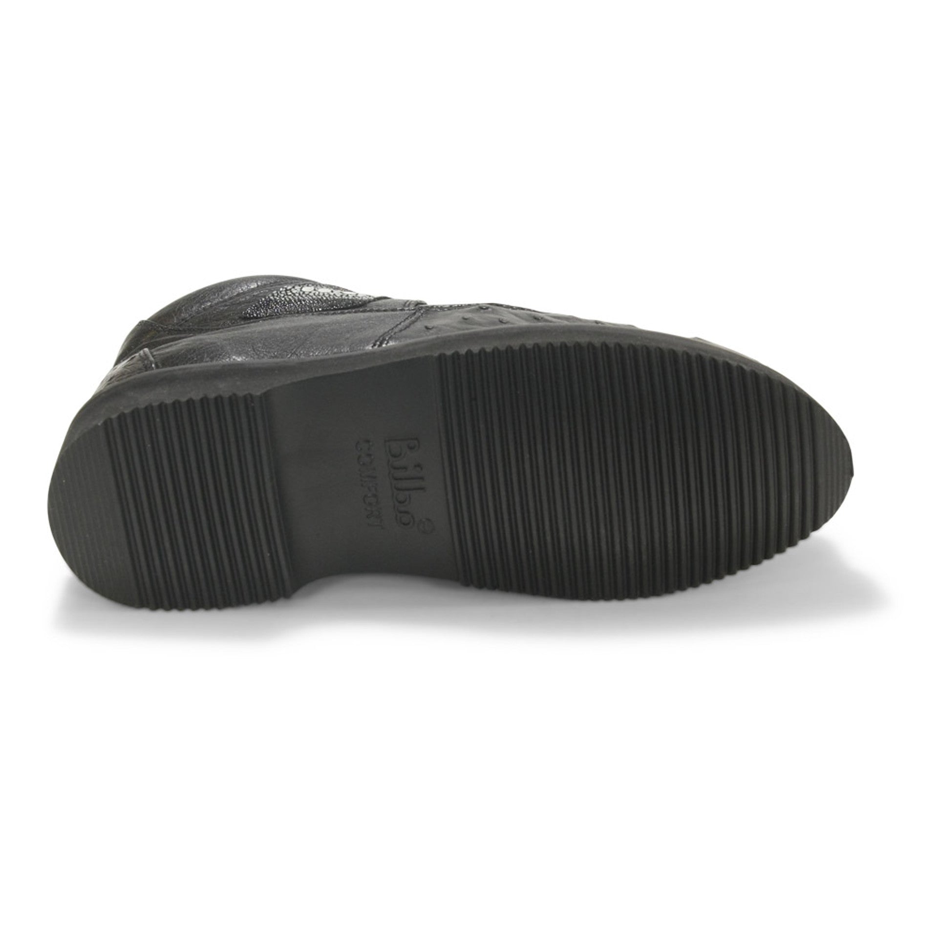 Los Altos Casual Black Stingray & Ostrich Skin Shoes - 8